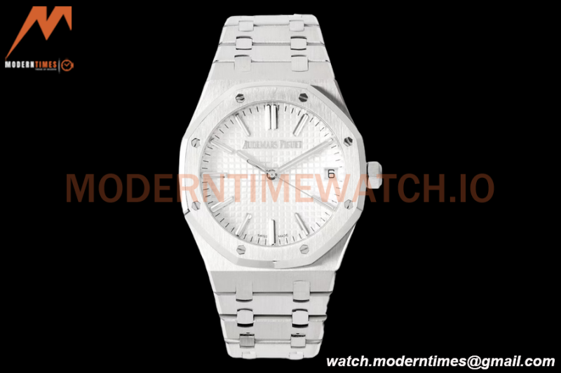 Audemars Piguet - Royal Oak 15510 50th Anniversary 41mm SS/SS Wht/Stk ZF A4302 Mod
