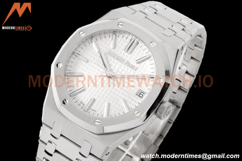 Audemars Piguet - Royal Oak 15510 50th Anniversary 41mm SS/SS Wht/Stk ZF A4302 Mod