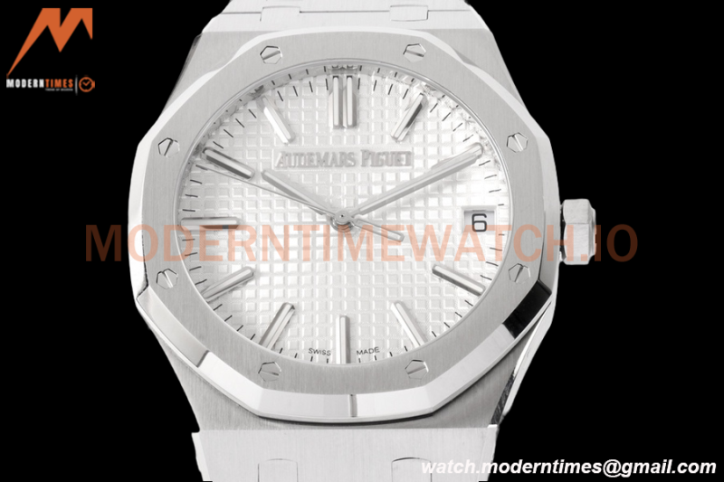 Audemars Piguet - Royal Oak 15510 50th Anniversary 41mm SS/SS Wht/Stk ZF A4302 Mod