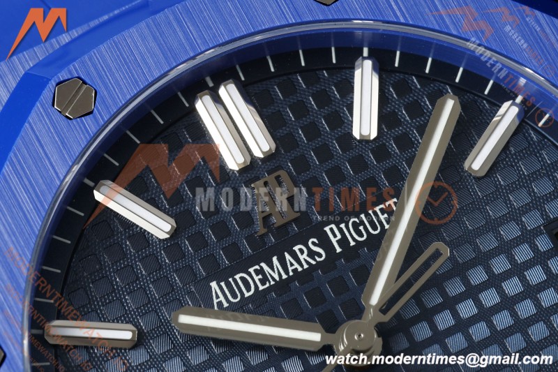 Audemars Piguet - Royal Oak 15500ST 41mm Blue Ceramic Black Dial APSF A4302 Mod
