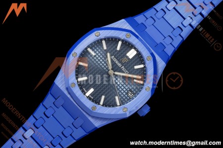 Audemars Piguet - Royal Oak 15500ST 41mm Blue Ceramic Black Dial APSF A4302 Mod