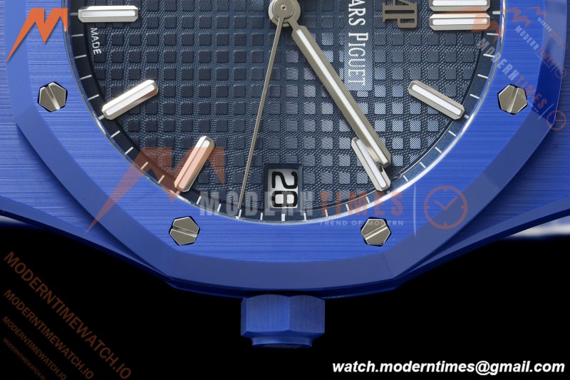 Audemars Piguet - Royal Oak 15500ST 41mm Blue Ceramic Black Dial APSF A4302 Mod