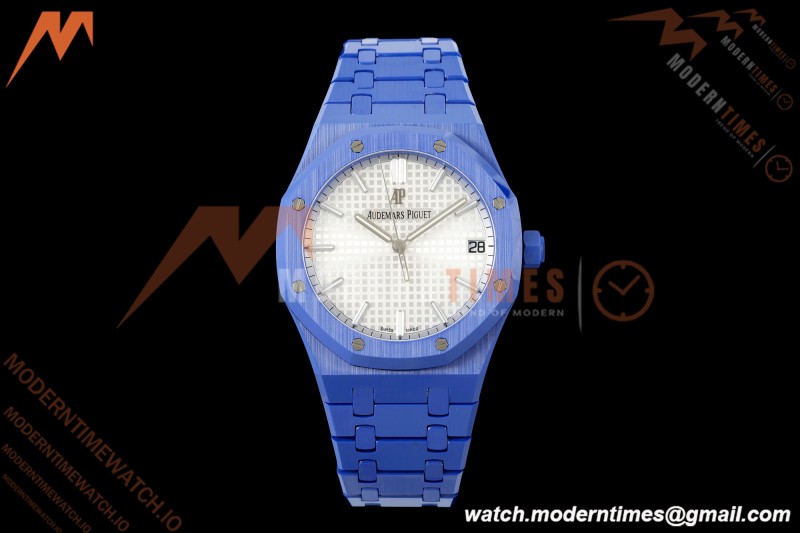 Audemars Piguet - Royal Oak 15500ST 41mm Blue Ceramic White Dial APSF A4302 Mod | 오데마 피게 - 로얄 오크 15500ST 41mm 블루 세라믹 화이트 다이얼 APSF A4302 Mod