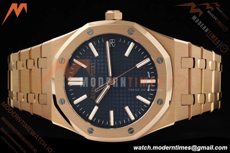 Audemars Piguet - Royal Oak 41mm 15510OR RG/RG Blue/Stk RSF A4302 Mod