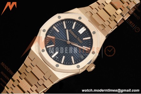 Audemars Piguet - Royal Oak 41mm 15510OR RG/RG Blue/Stk RSF A4302 Mod | 오데마 피게 - 로얄 오크 41mm 15510OR RG/RG 블루/Stk RSF A4302 Mod
