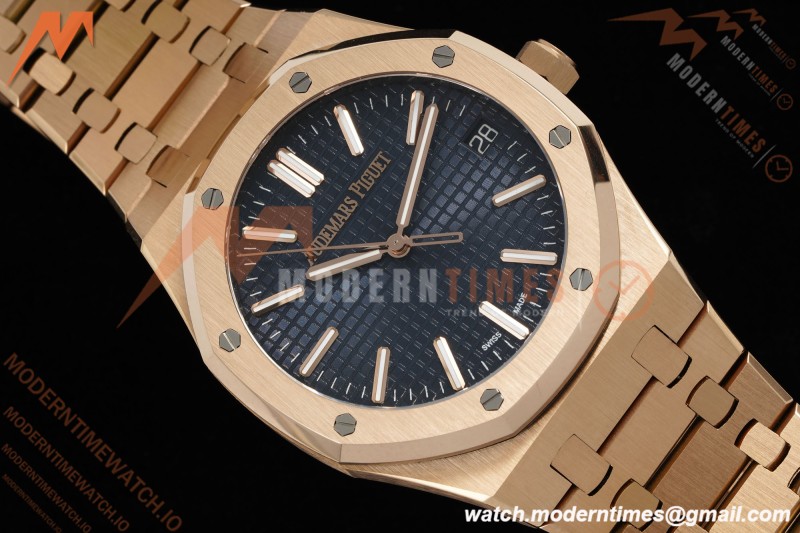 Audemars Piguet - Royal Oak 41mm 15510OR RG/RG Blue/Stk RSF A4302 Mod