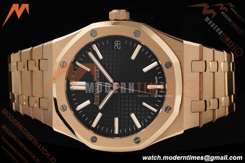 Audemars Piguet - Royal Oak 41mm 15510OR RG/RG Blk/Stk RSF A4302 Mod