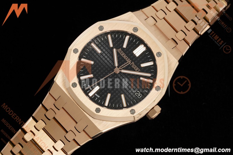 Audemars Piguet - Royal Oak 41mm 15510OR RG/RG Blk/Stk RSF A4302 Mod