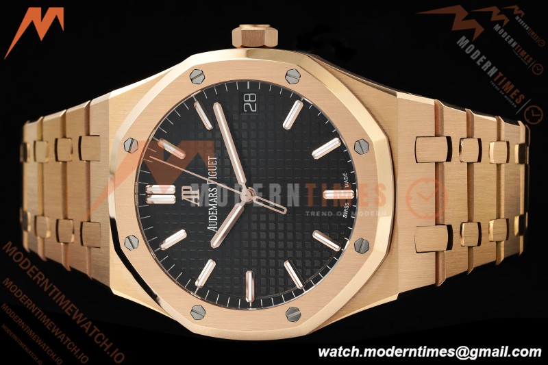 Audemars Piguet - Royal Oak 41mm 15500OR RG/RG Blk/Stk RSF A4302 Mod