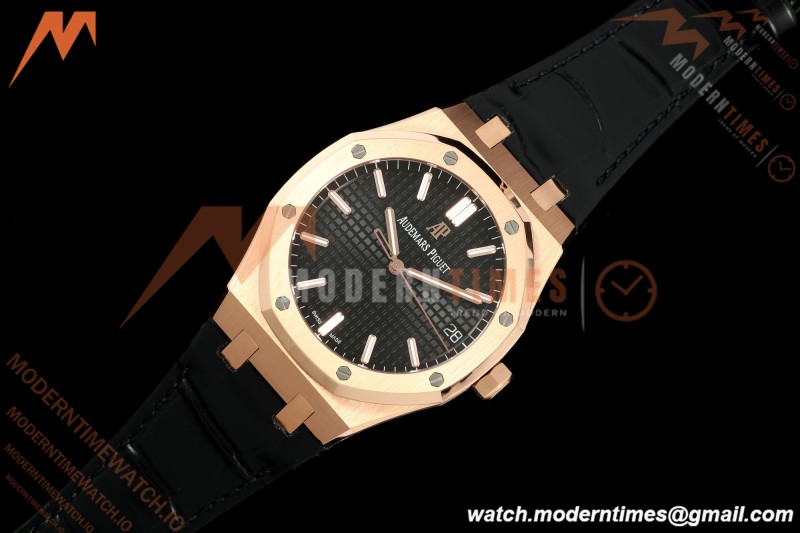 Audemars Piguet - Royal Oak 41mm 15500OR RG/LE Blk/Stk RSF SA4302 Mod | 오데마 피게 - 로얄 오크 41mm 15500OR RG/LE 블랙/스틸 RSF SA4302 모드