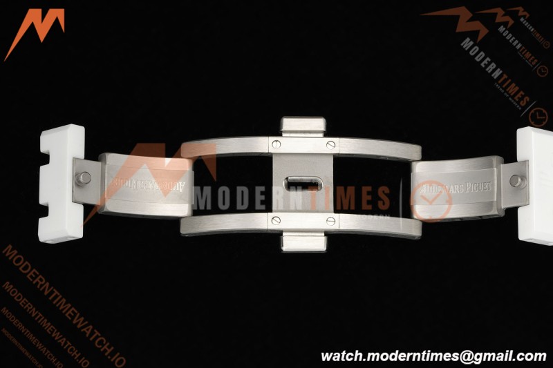 Audemars Piguet - Royal Oak 15500ST 41mm White Ceramic Black Dial APSF A4302 Mod