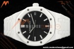 Audemars Piguet - Royal Oak 15500ST 41mm White Ceramic Black Dial APSF A4302 Mod
