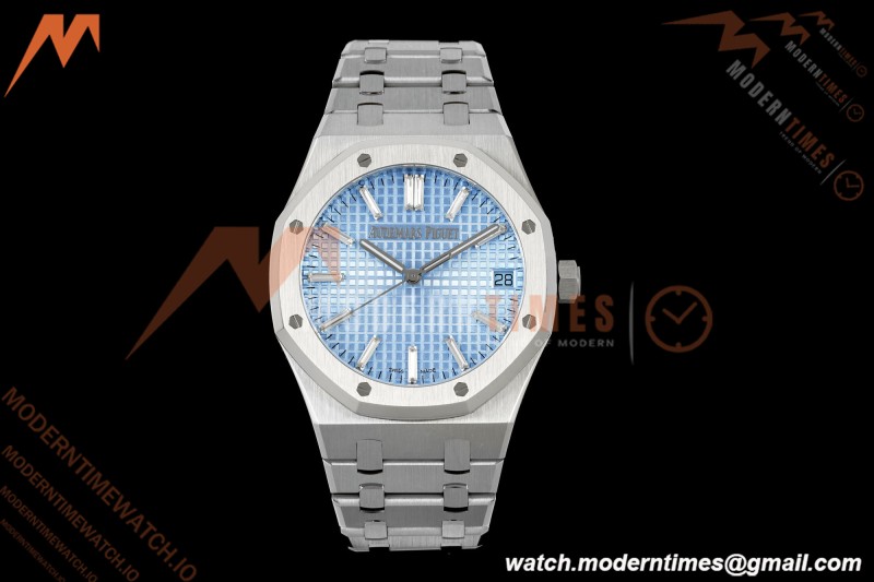 Audemars Piguet - Royal Oak 37mm 15550ST SS/SS Smoke Blue ZF SA4302 Mod