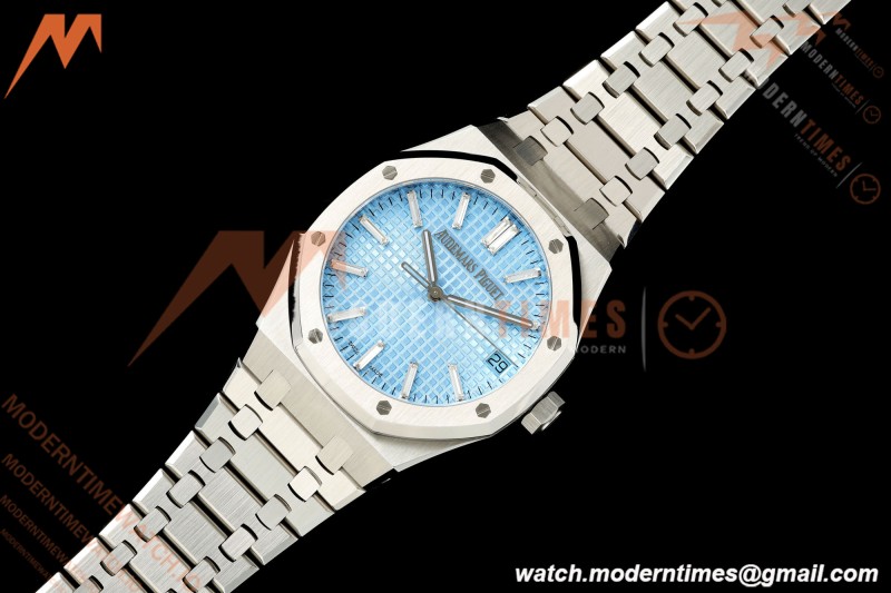 Audemars Piguet - Royal Oak 37mm 15550ST SS/SS Smoke Blue ZF SA4302 Mod