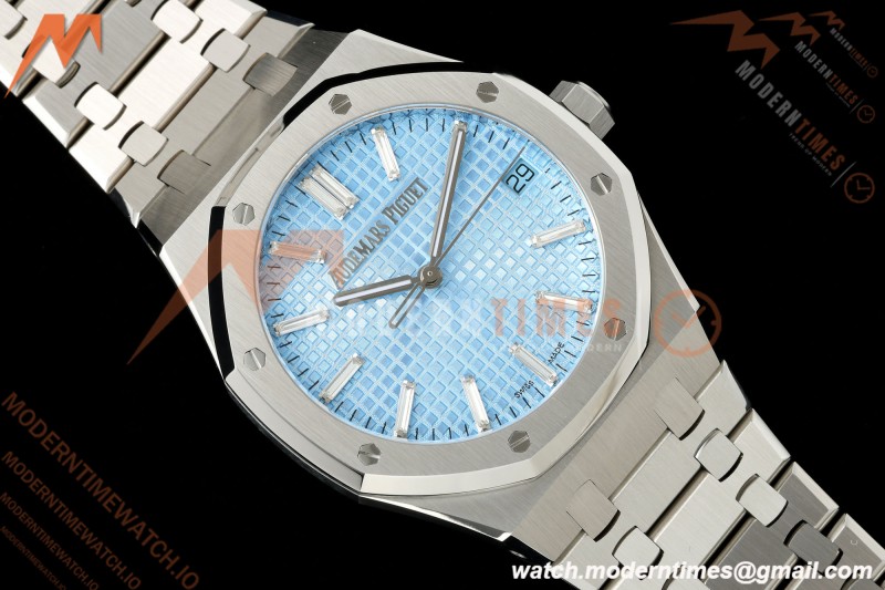 Audemars Piguet - Royal Oak 37mm 15550ST SS/SS Smoke Blue ZF SA4302 Mod