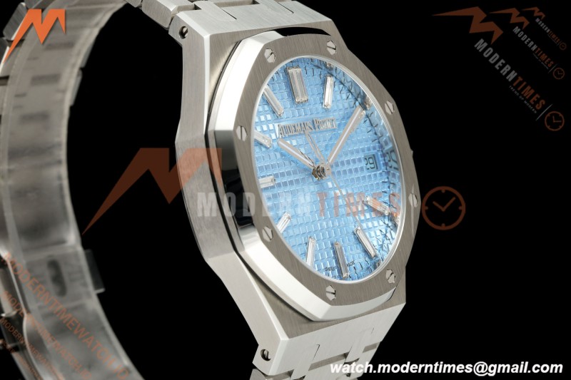 Audemars Piguet - Royal Oak 37mm 15550ST SS/SS Smoke Blue ZF SA4302 Mod