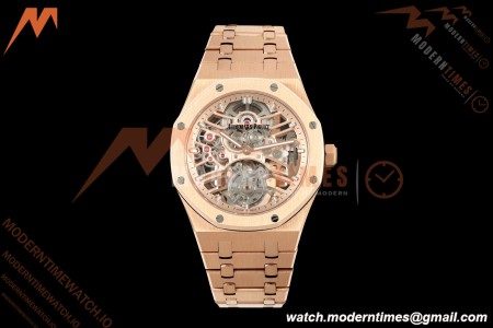 Audemars Piguet - Royal Oak 41mm 26735SG RG/RG Skeleton Dial APPF Tourbillon