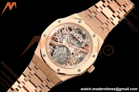 Audemars Piguet - Royal Oak 41mm 26735SG RG/RG Skeleton Dial APPF Tourbillon