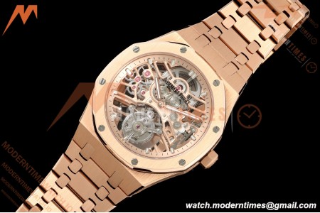 Audemars Piguet - Royal Oak 41mm 26735SG RG/RG Skeleton Dial APPF Tourbillon | 오데마피게 - 로얄오크 41mm 26735SG RG/RG Skeleton 다이얼 APPF Tourbillon