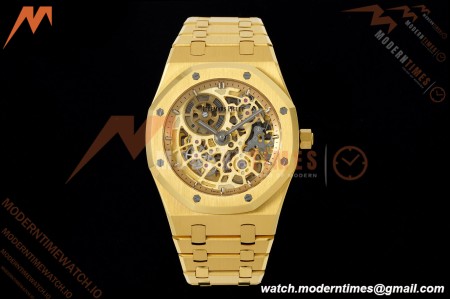 Audemars Piguet - Royal Oak Openworked 39mm 16204BA YG/YG Skeleton Dial ZF A7124