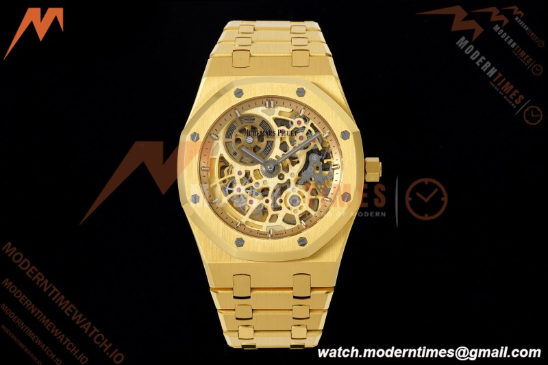 Audemars Piguet - Royal Oak Openworked 39mm 16204BA YG/YG Skeleton Dial ZF A7124 | 오데마 피게 - 로얄 오크 오픈워크 39mm 16204BA YG/YG 스켈레톤 다이얼 ZF A7124