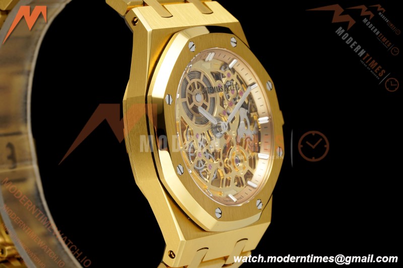 Audemars Piguet - Royal Oak Openworked 39mm 16204BA YG/YG Skeleton Dial ZF A7124 | 오데마 피게 - 로얄 오크 오픈워크 39mm 16204BA YG/YG 스켈레톤 다이얼 ZF A7124