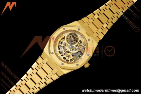 Audemars Piguet - Royal Oak Openworked 39mm 16204BA YG/YG Skeleton Dial ZF A7124