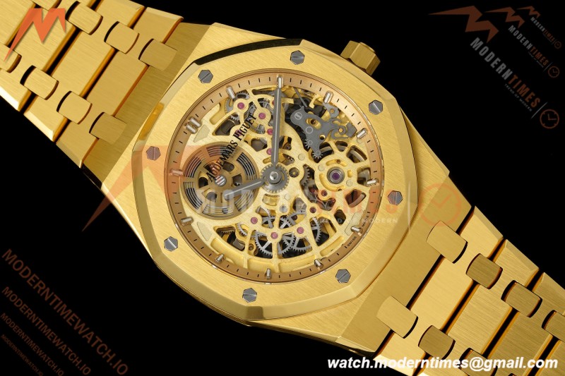 Audemars Piguet - Royal Oak Openworked 39mm 16204BA YG/YG Skeleton Dial ZF A7124 | 오데마 피게 - 로얄 오크 오픈워크 39mm 16204BA YG/YG 스켈레톤 다이얼 ZF A7124