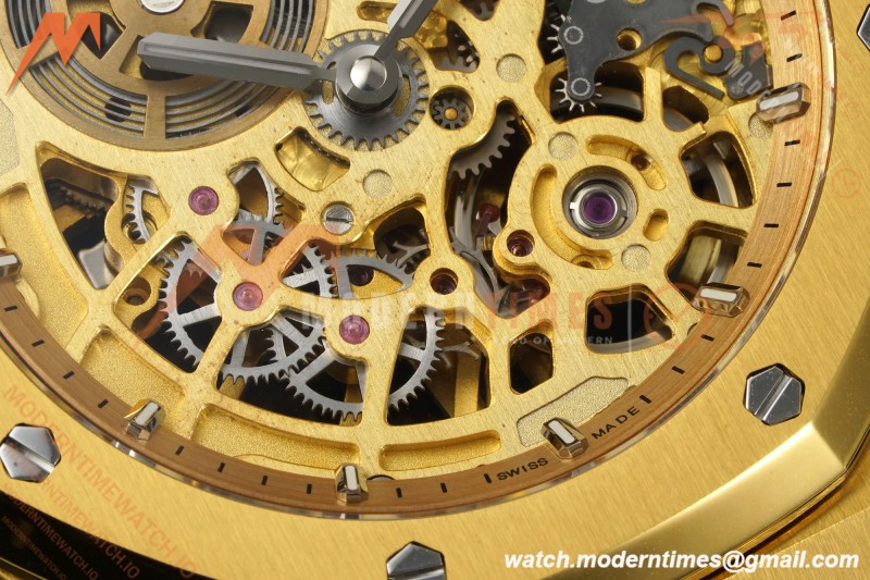 Audemars Piguet - Royal Oak Openworked 39mm 16204BA YG/YG Skeleton Dial ZF A7124 | 오데마 피게 - 로얄 오크 오픈워크 39mm 16204BA YG/YG 스켈레톤 다이얼 ZF A7124