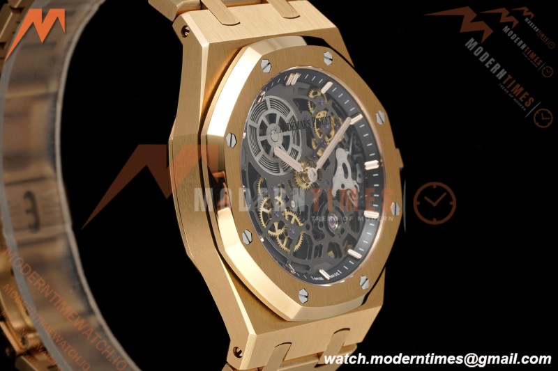 Audemars Piguet - Royal Oak Openworked 39mm 16204OR RG/RG Skeleton Dial ZF A7124