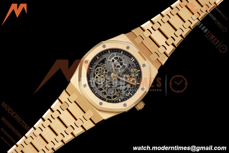 Audemars Piguet - Royal Oak Openworked 39mm 16204OR RG/RG Skeleton Dial ZF A7124