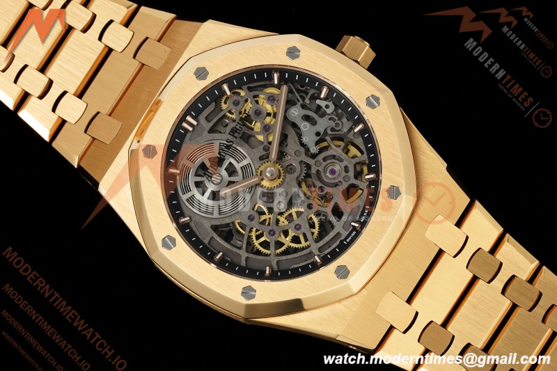 Audemars Piguet - Royal Oak Openworked 39mm 16204OR RG/RG Skeleton Dial ZF A7124