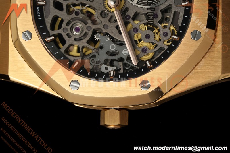 Audemars Piguet - Royal Oak Openworked 39mm 16204OR RG/RG Skeleton Dial ZF A7124
