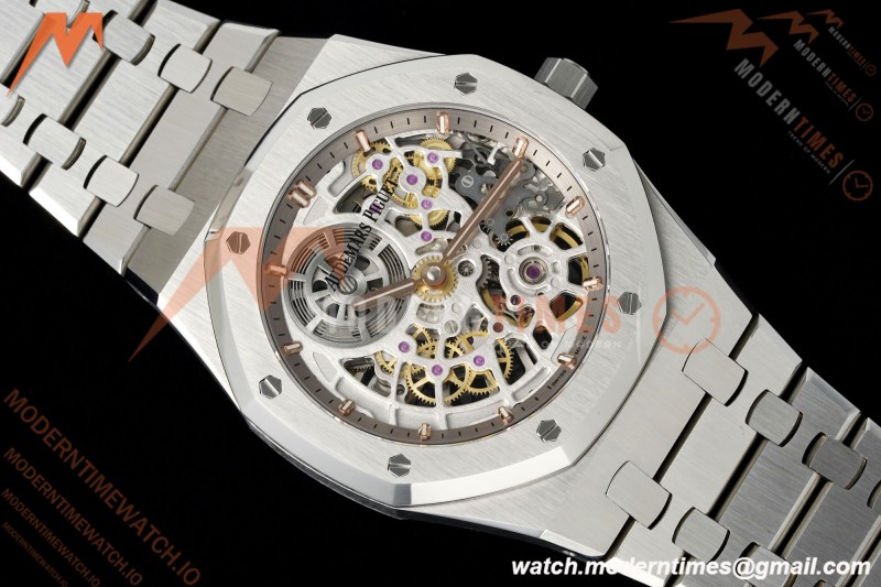 Audemars Piguet - Royal Oak Openworked 39mm 16204ST SS/SS Skeleton Dial ZF A7124