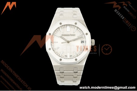 Audemars Piguet - Royal Oak 41mm 15510ST SS/SS Wht/Stk TOP SA4302 Mod | 오데마 피게 - 로얄 오크 41mm 15510ST SS/SS 화이트/스틸 탑 SA4302 모드