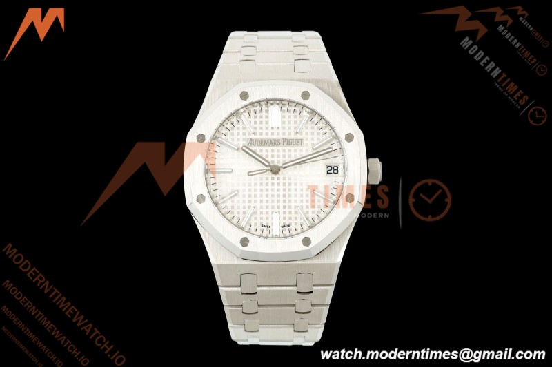 Audemars Piguet - Royal Oak 41mm 15510ST SS/SS Wht/Stk TOP SA4302 Mod | 오데마 피게 - 로얄 오크 41mm 15510ST SS/SS 화이트/스틸 탑 SA4302 모드