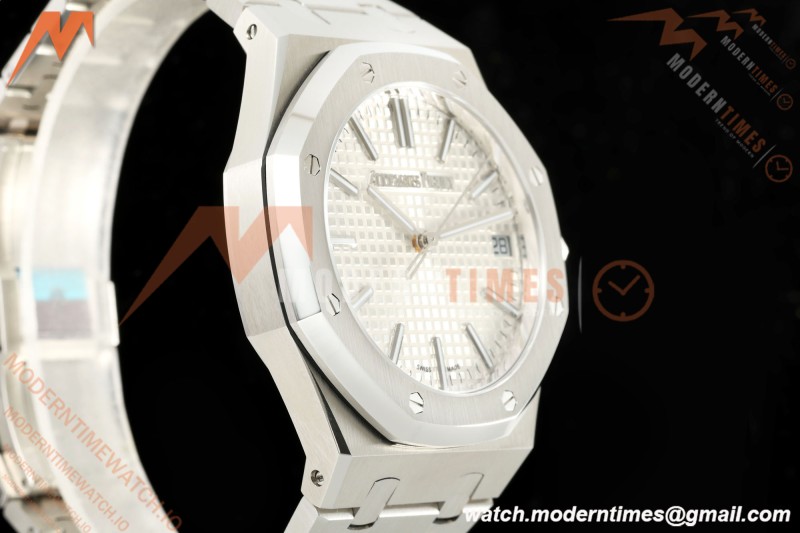 Audemars Piguet - Royal Oak 41mm 15510ST SS/SS Wht/Stk TOP SA4302 Mod | 오데마 피게 - 로얄 오크 41mm 15510ST SS/SS 화이트/스틸 탑 SA4302 모드