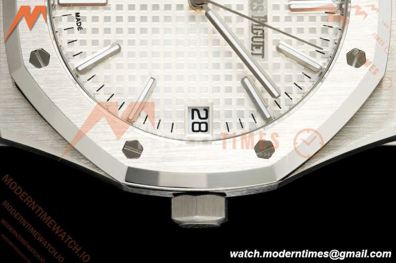 Audemars Piguet - Royal Oak 41mm 15510ST SS/SS Wht/Stk TOP SA4302 Mod | 오데마 피게 - 로얄 오크 41mm 15510ST SS/SS 화이트/스틸 탑 SA4302 모드