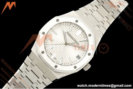 Audemars Piguet - Royal Oak 41mm 15510ST SS/SS Wht/Stk TOP SA4302 Mod | 오데마 피게 - 로얄 오크 41mm 15510ST SS/SS 화이트/스틸 탑 SA4302 모드