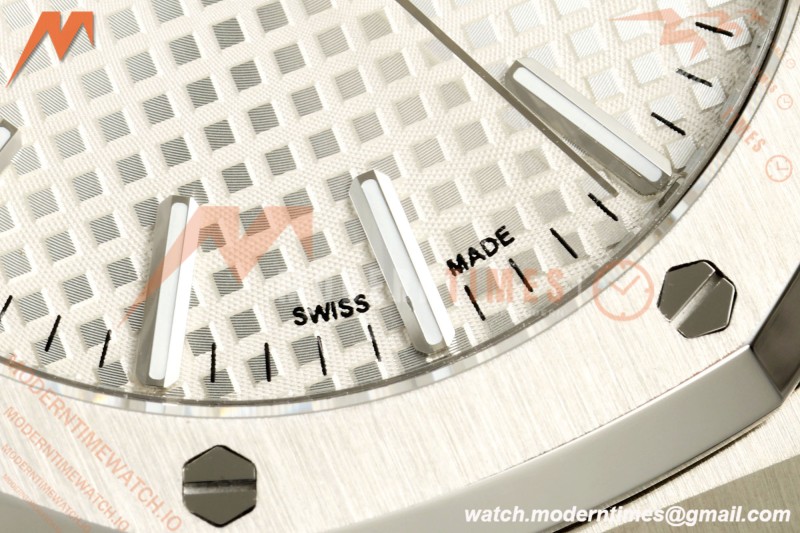 Audemars Piguet - Royal Oak 41mm 15510ST SS/SS Wht/Stk TOP SA4302 Mod | 오데마 피게 - 로얄 오크 41mm 15510ST SS/SS 화이트/스틸 탑 SA4302 모드