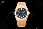 Audemars Piguet - Royal Oak 41mm 15510OR Gain Weight RG/RG Blue Dial DDF DD4302 Mod | 오데마 피게 - 로얄 오크 41mm 15510OR 게인 웨이트 RG/RG 블루 다이얼 DDF DD4302 모드
