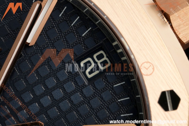 Audemars Piguet - Royal Oak 41mm 15510OR Gain Weight RG/RG Blue Dial DDF DD4302 Mod | 오데마 피게 - 로얄 오크 41mm 15510OR 게인 웨이트 RG/RG 블루 다이얼 DDF DD4302 모드