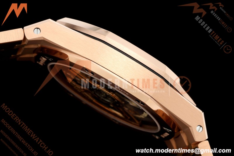 Audemars Piguet - Royal Oak 41mm 15510OR Gain Weight RG/RG Blue Dial DDF DD4302 Mod | 오데마 피게 - 로얄 오크 41mm 15510OR 게인 웨이트 RG/RG 블루 다이얼 DDF DD4302 모드
