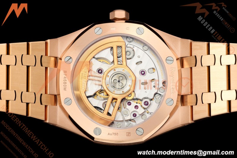 Audemars Piguet - Royal Oak 41mm 15510OR Gain Weight RG/RG Blue Dial DDF DD4302 Mod | 오데마 피게 - 로얄 오크 41mm 15510OR 게인 웨이트 RG/RG 블루 다이얼 DDF DD4302 모드