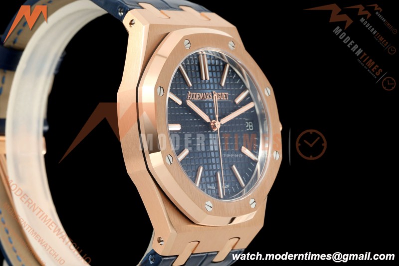 Audemars Piguet - Royal Oak 41mm 15510OR Gain Weight RG/LE Blue Dial DDF DD4302 Mod