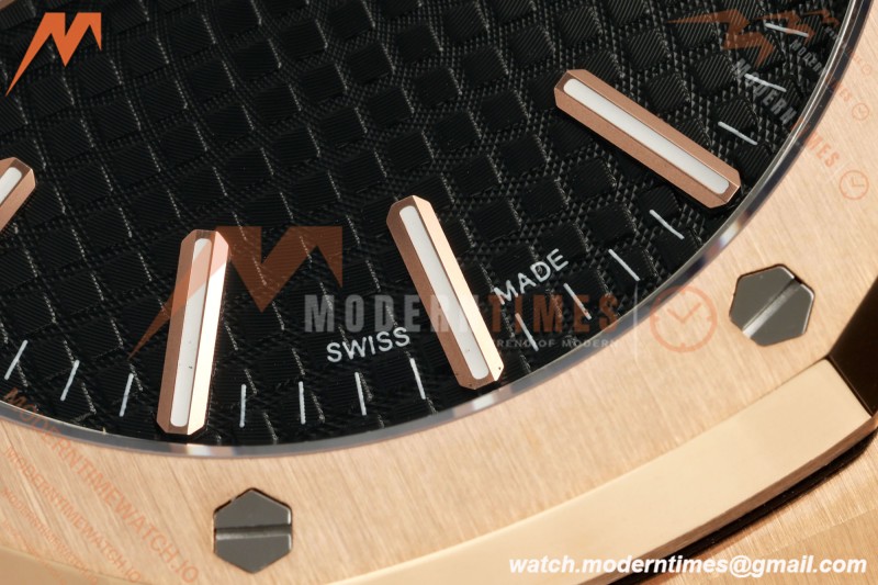 Audemars Piguet - Royal Oak 41mm 15510OR Gain Weight RG/LE Black Dial DDF DD4302 Mod