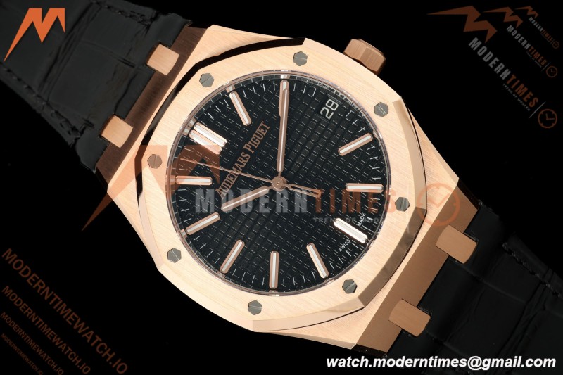 Audemars Piguet - Royal Oak 41mm 15510OR Gain Weight RG/LE Black Dial DDF DD4302 Mod