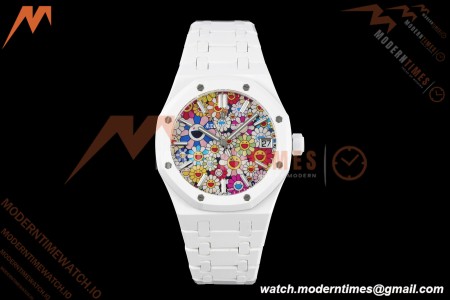 Audemars Piguet - Royal Oak 15500 41mm White Ceramic Sunflower APSF SA4302 Mod