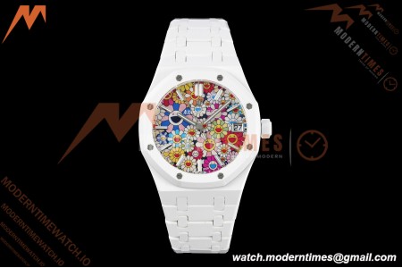 Audemars Piguet - Royal Oak 15500 41mm White Ceramic Sunflower APSF SA4302 Mod