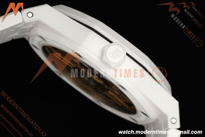 Audemars Piguet - Royal Oak 15500 41mm White Ceramic Sunflower APSF SA4302 Mod